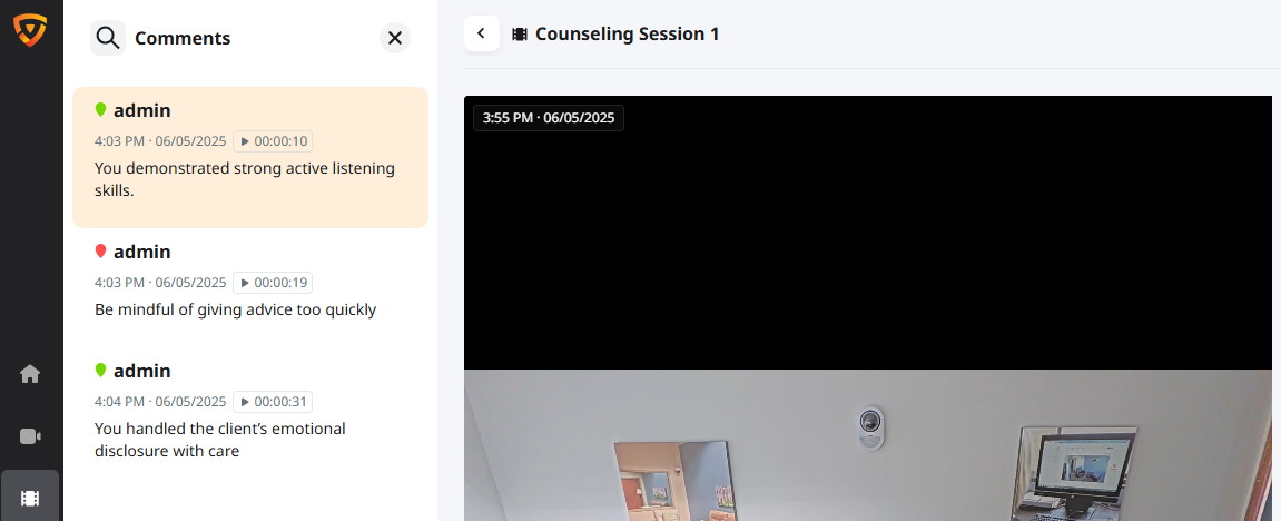 counseling comments upclose