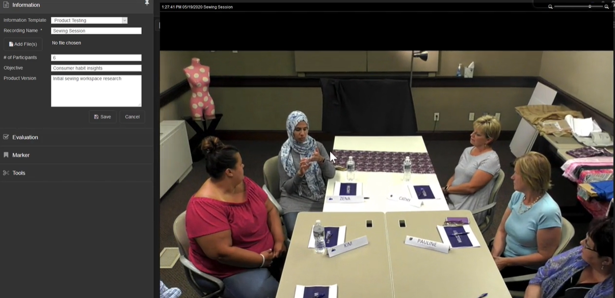 focus group interface