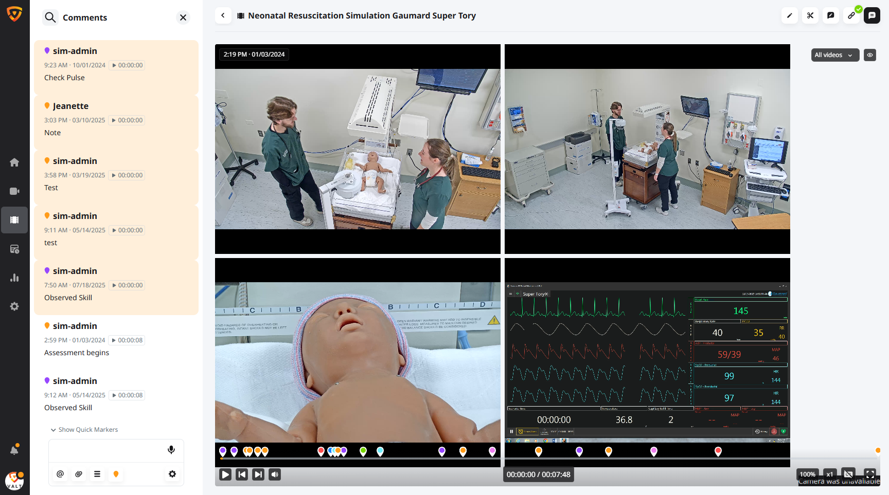 valt vitals screen